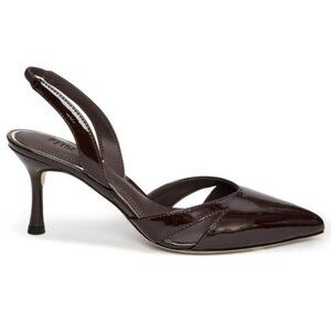 Patent Leather Slingback Pointed Toe Pump